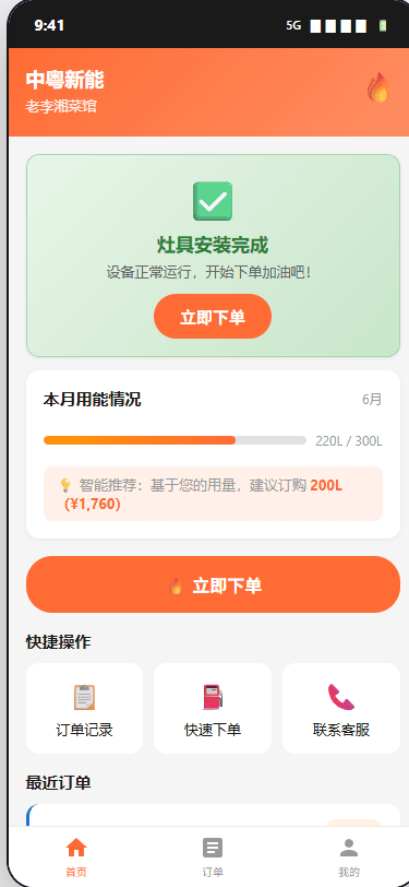首页仪表盘